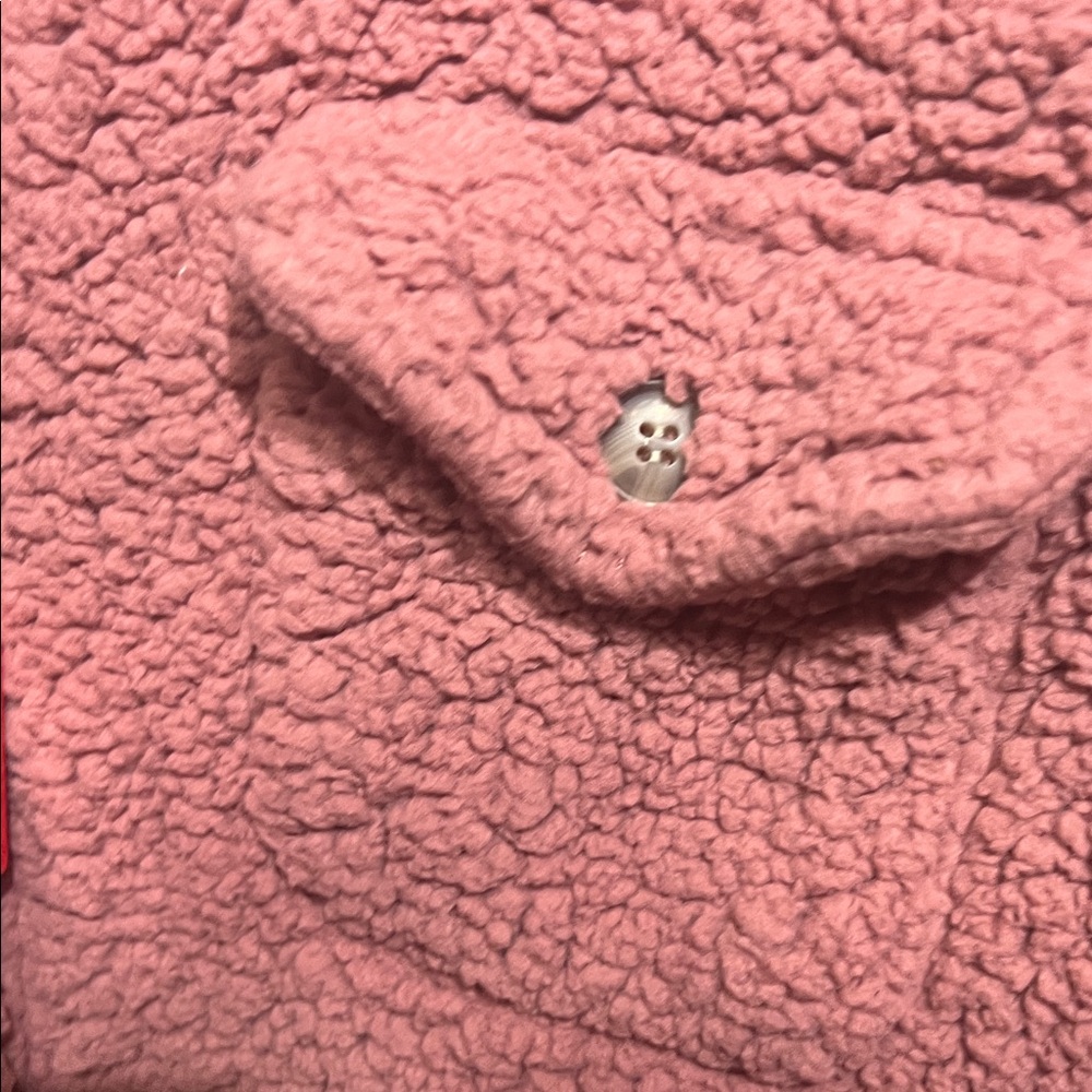 32 Degrees Heat Women's Pink Sherpa Jacket Sweater Button Down size Medium/Large - Picture 5 of 9
